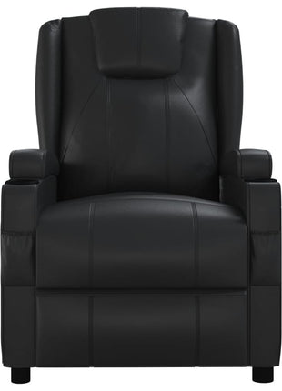 vidaXL Massage Chair Black Faux Leather-1