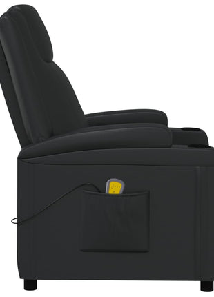vidaXL Massage Chair Black Faux Leather-2