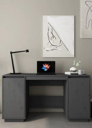 vidaXL Desk Computer Desk with Storage Cabinet for Home Office Solid Wood Pine-7