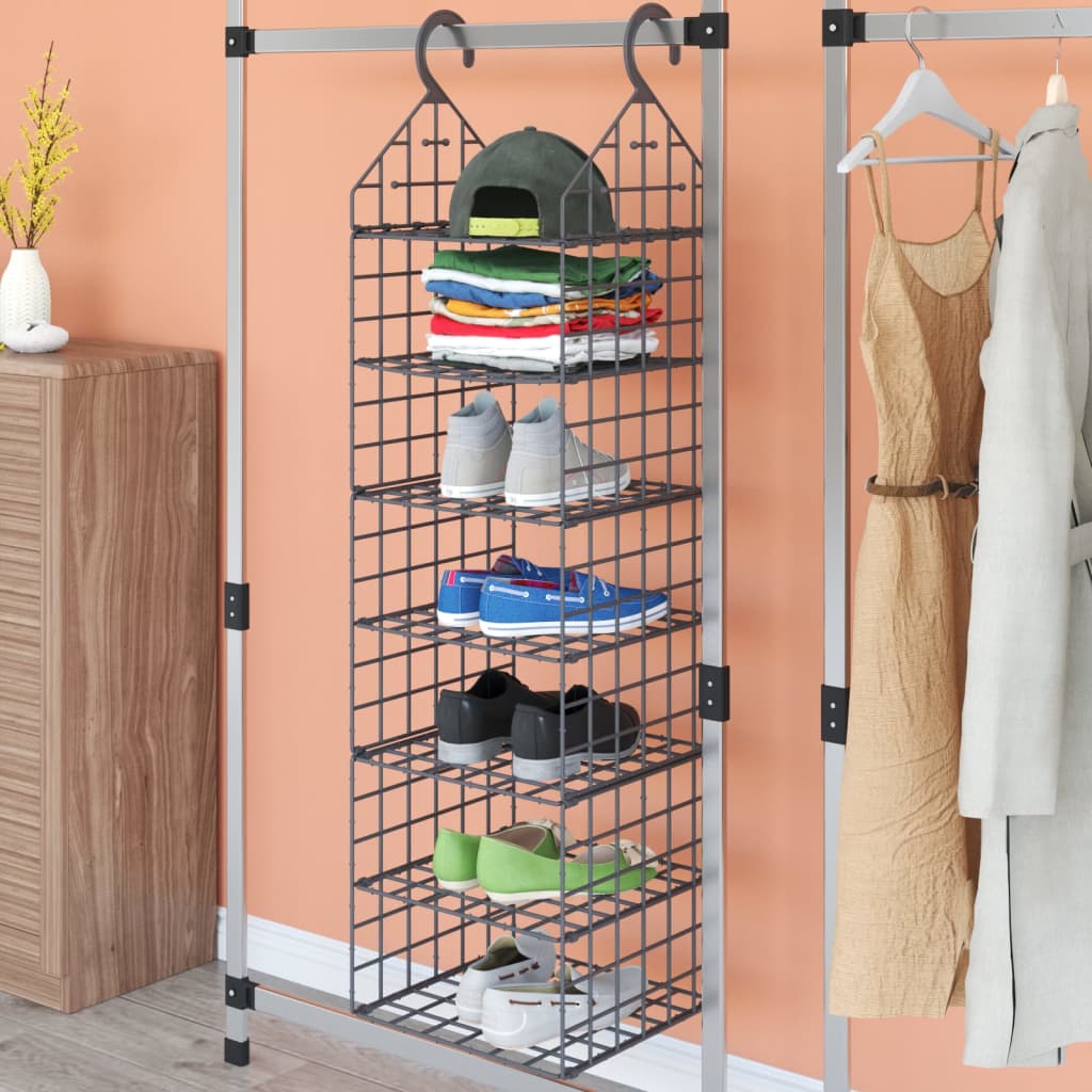 vidaXL Hanging Closet Organizer with 7 Shelves