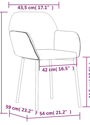 vidaXL Dining Chairs 2 Pcs Accent Upholstered Chair Fabric and Faux Leather-3