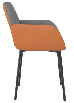 vidaXL Dining Chairs 2 Pcs Accent Upholstered Chair Fabric and Faux Leather-1