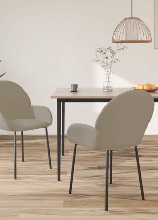 vidaXL Dining Chairs 2 Pcs Accent Upholstered Chair for Living Room Velvet-4