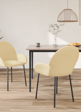 vidaXL Dining Chairs 2 Pcs Accent Upholstered Chair for Living Room Velvet-6