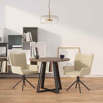 vidaXL Swivel Dining Chairs 2 Pcs Upholstered Accent Leisure Side Chair Velvet-6