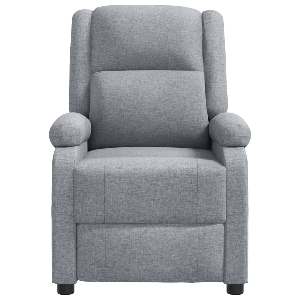 vidaXL Massage Chair Light Gray Fabric-1