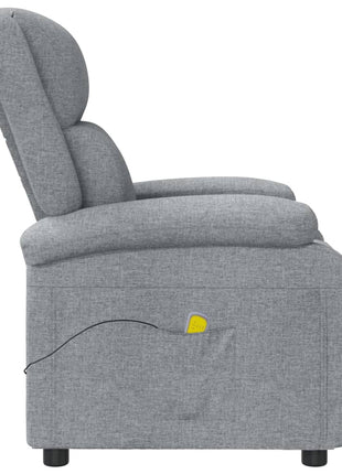 vidaXL Massage Chair Light Gray Fabric-2