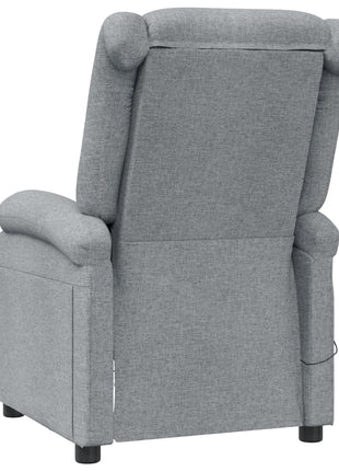 vidaXL Massage Chair Light Gray Fabric-3