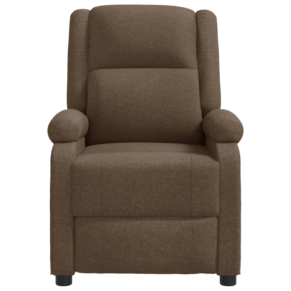 Brown recliner chair on a white background
