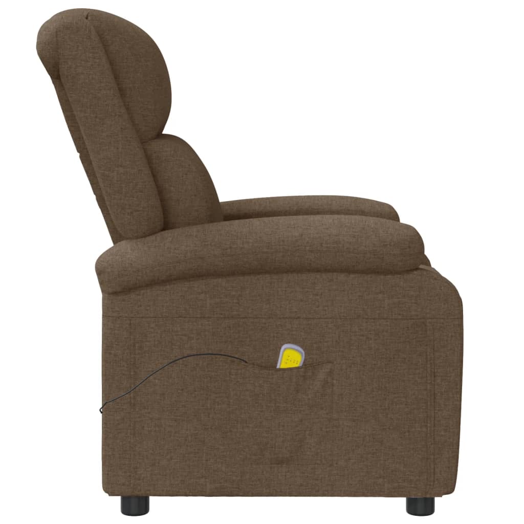 Brown recliner chair with a visible brand logo on a white background