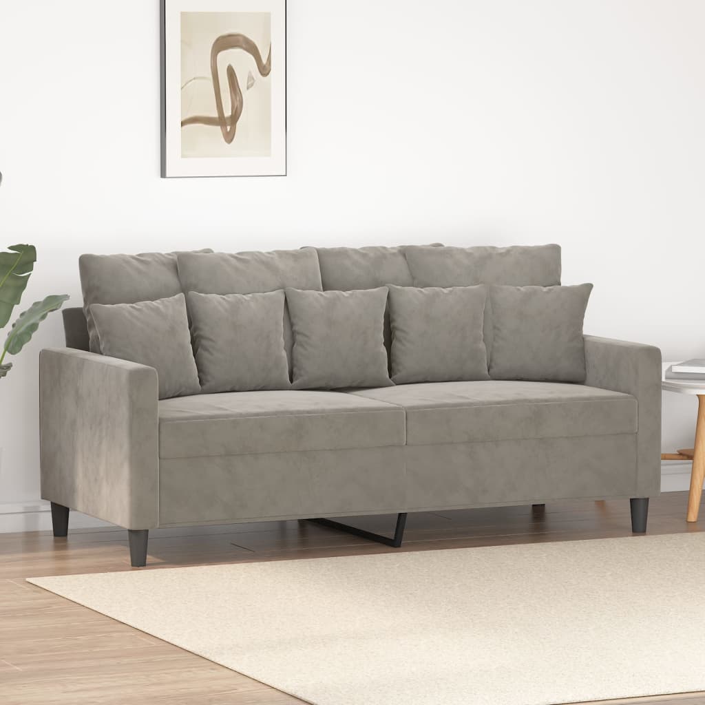 vidaXL Sofa Chair Living Room Accent Upholstered Chair with Armrest Velvet-12