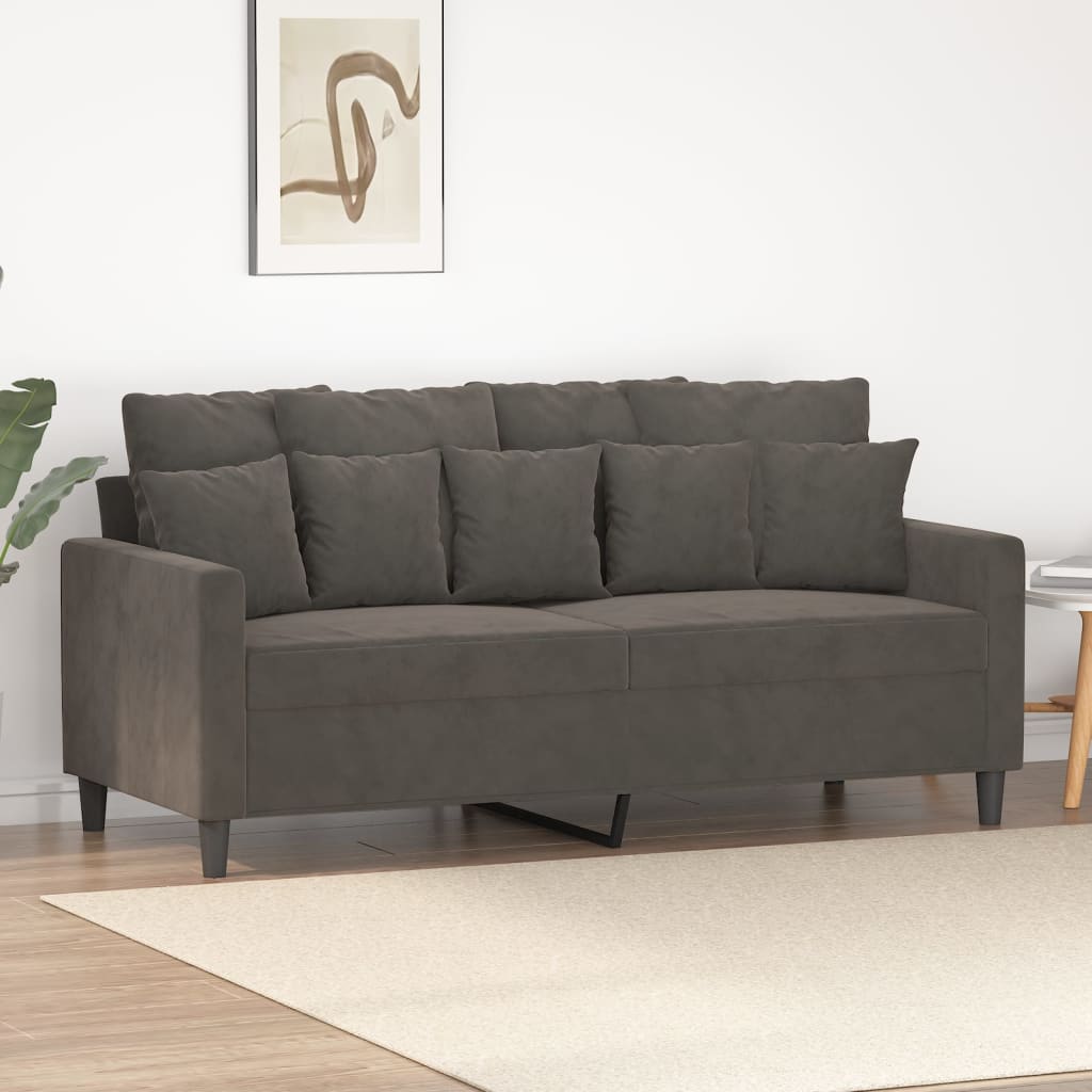 vidaXL Sofa Chair Living Room Accent Upholstered Chair with Armrest Velvet-6