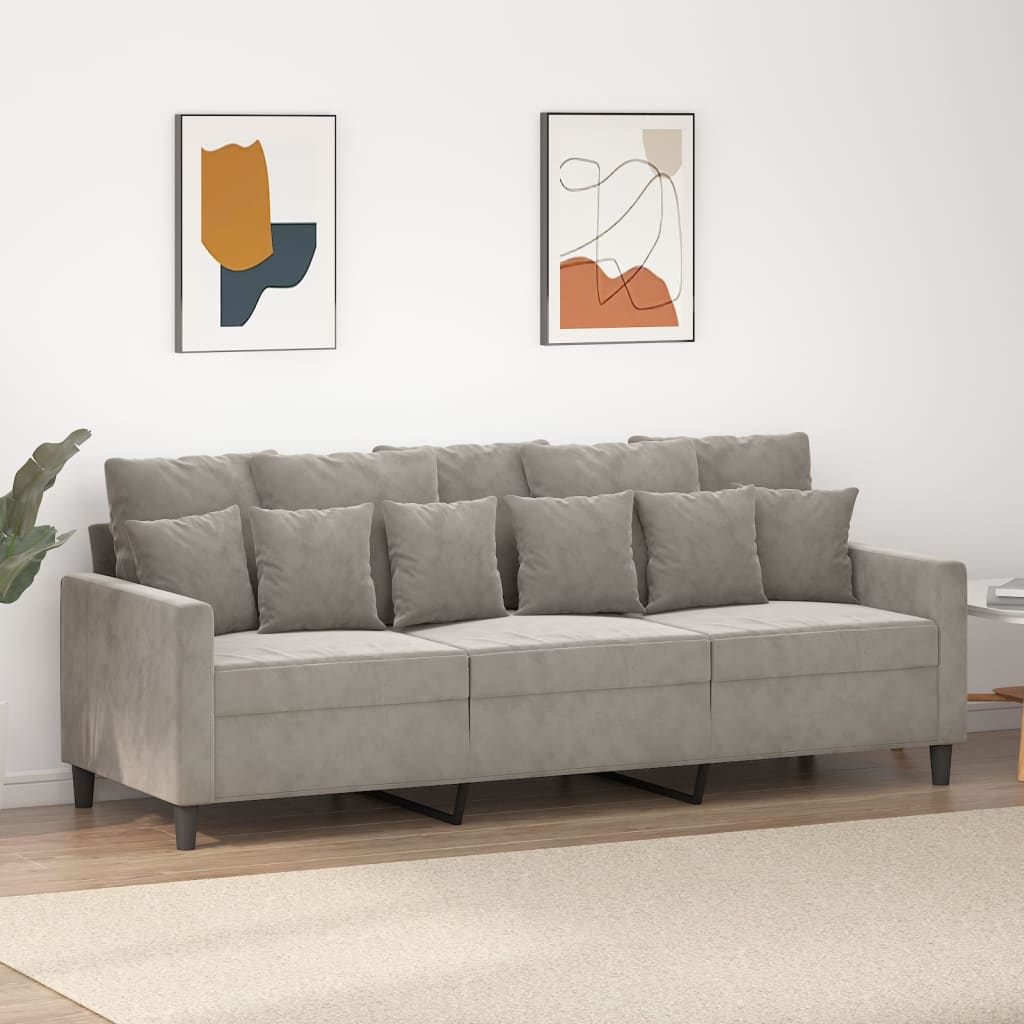 vidaXL Sofa Chair Living Room Accent Upholstered Chair with Armrest Velvet-13
