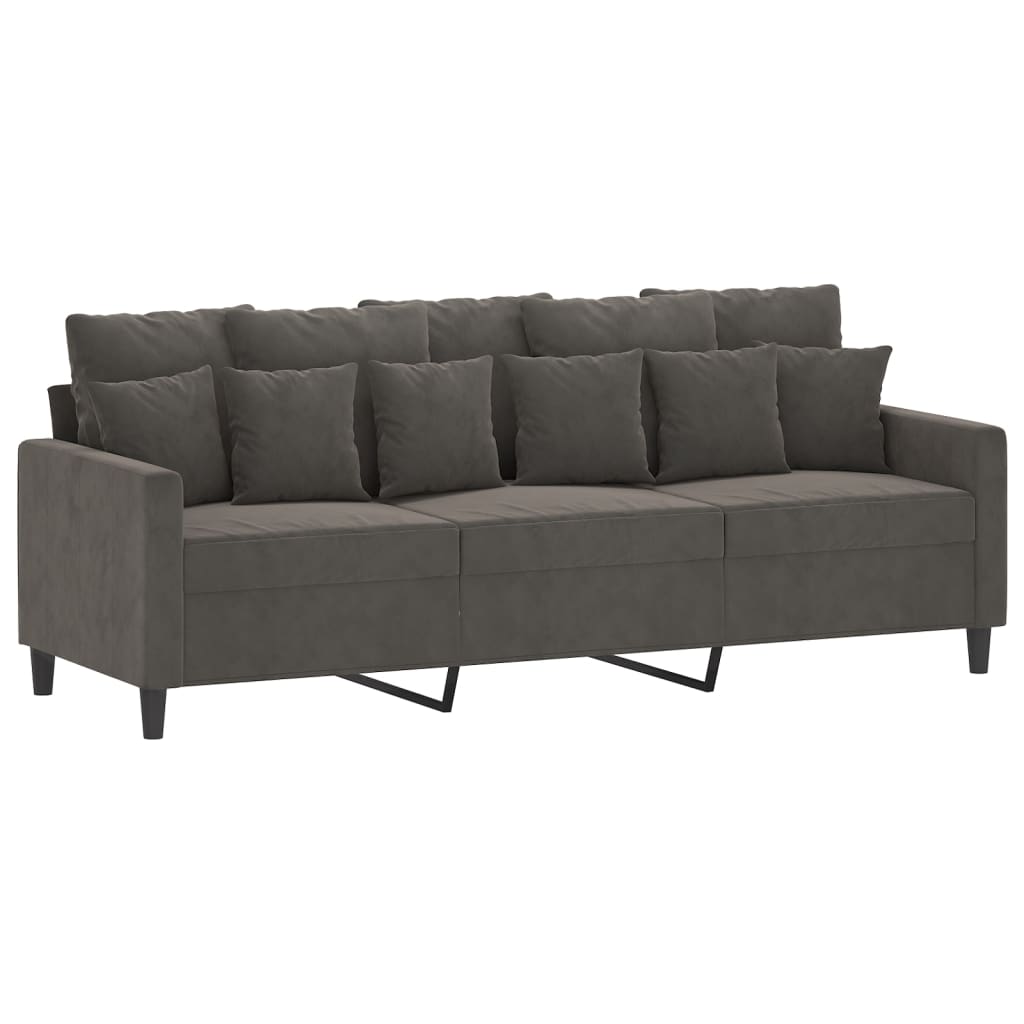 vidaXL Sofa Chair Living Room Accent Upholstered Chair with Armrest Velvet-4