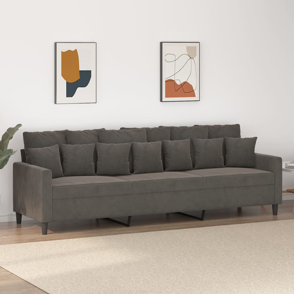 vidaXL Sofa Chair Living Room Accent Upholstered Chair with Armrest Velvet-8