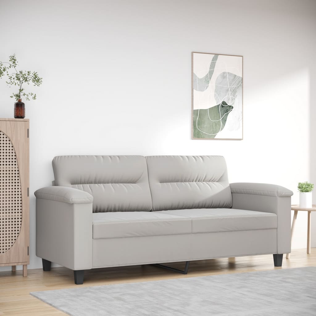 vidaXL Sofa Chair Living Room Upholstered Chair with Armrest Microfiber Fabric-10