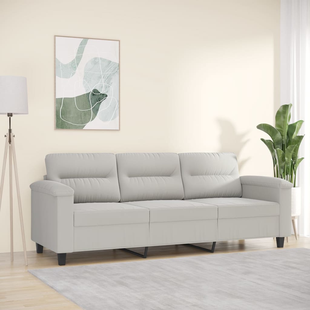 vidaXL Sofa Chair Living Room Upholstered Chair with Armrest Microfiber Fabric-11
