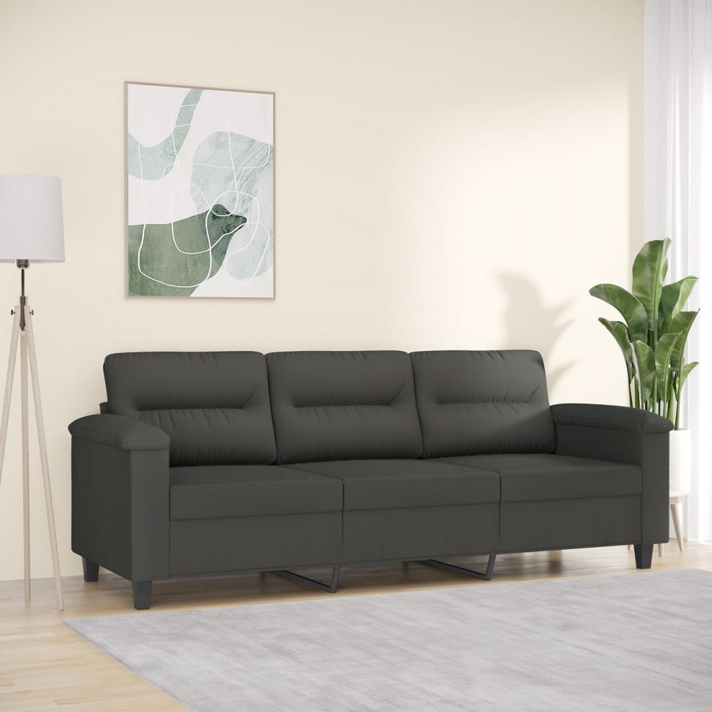 vidaXL Sofa Chair Living Room Upholstered Chair with Armrest Microfiber Fabric-9