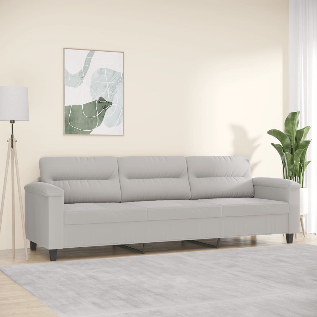vidaXL Sofa Chair Living Room Upholstered Chair with Armrest Microfiber Fabric-12