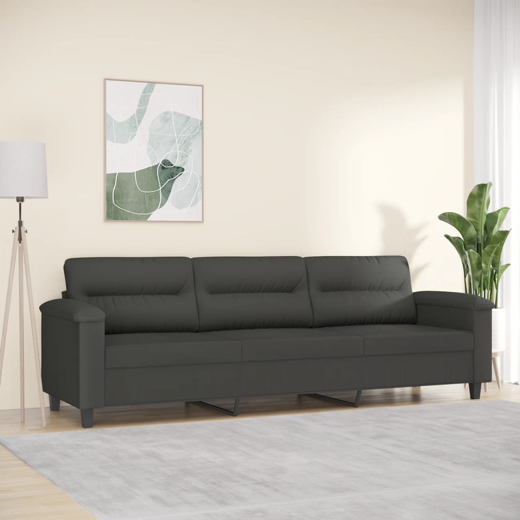 vidaXL Sofa Chair Living Room Upholstered Chair with Armrest Microfiber Fabric-7