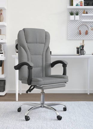 vidaXL Chair Accent Reclining Desk Chair with Wheels for Living Room Fabric-2