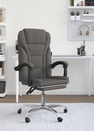 vidaXL Chair Accent Reclining Desk Chair with Wheels for Living Room Fabric-3
