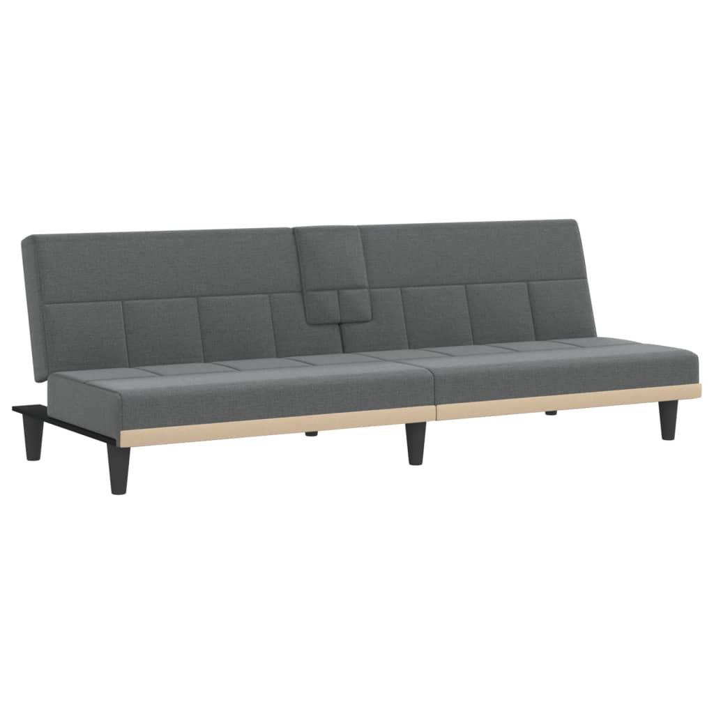 vidaXL Sofa Bed Convertible Sofa Bed with Cup Holders for Living Room Fabric-0