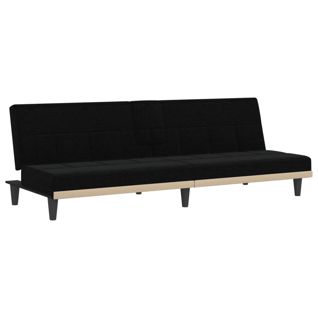 vidaXL Sofa Bed Convertible Sofa Bed with Cup Holders for Living Room Fabric-4