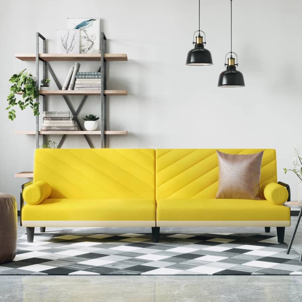 vidaXL Sleeper Sofa with Armrests Sofa Couch Recliner Chair Loveseat Fabric-7