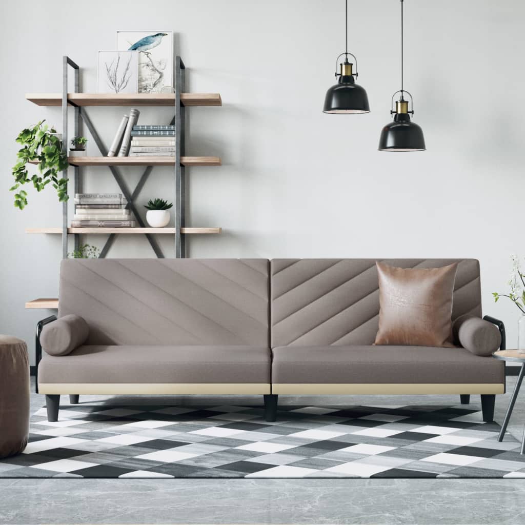 vidaXL Sleeper Sofa with Armrests Sofa Couch Recliner Chair Loveseat Fabric-8