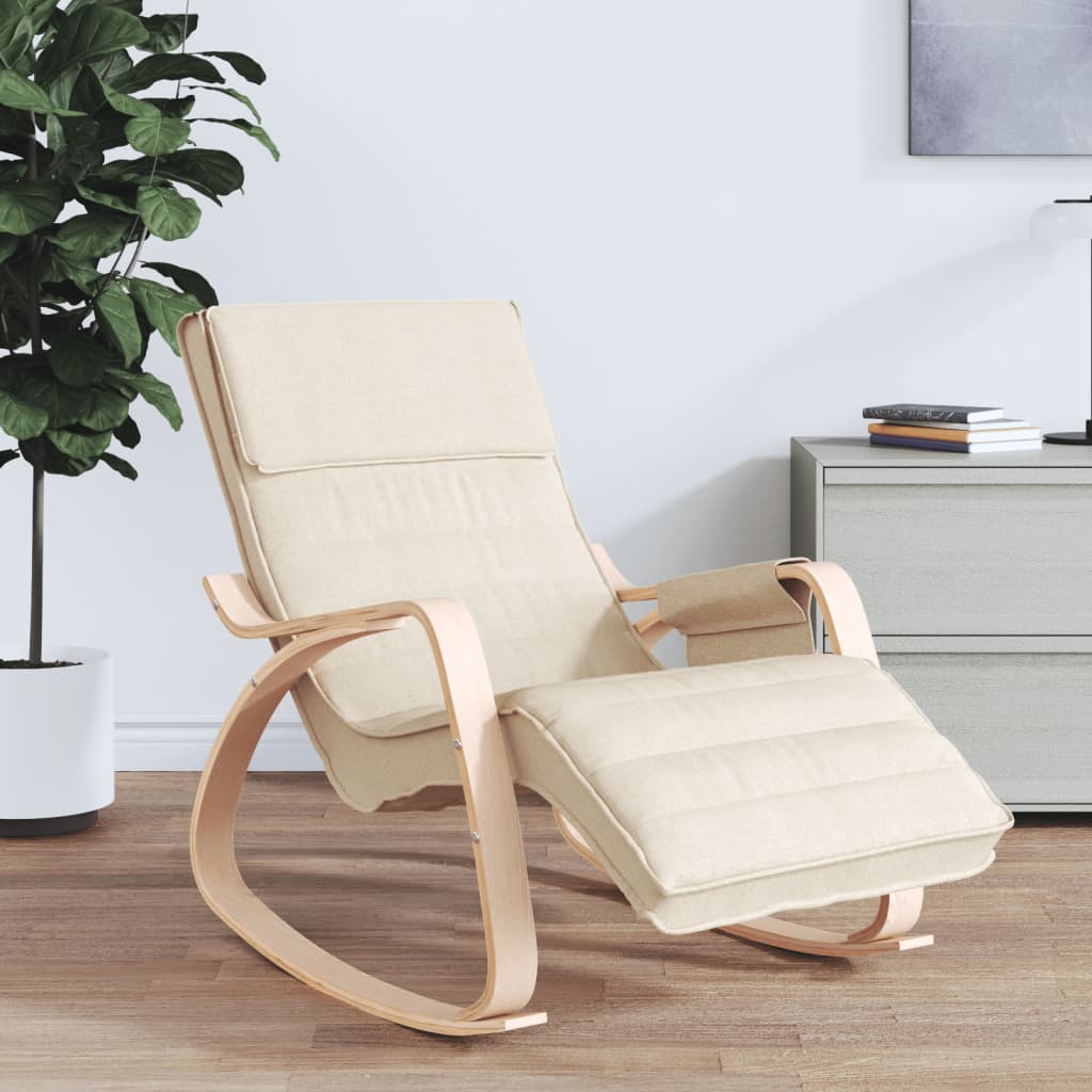vidaXL Rocking Chair Rocker Swinging Chair for Living Room Nursery Fabric-1