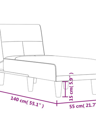 vidaXL Chaise Longue Chair Reclining Chaise Sofa for Living Room Office Velvet-0