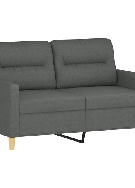 vidaXL 3 Piece Sofa Set with Pillows Dark Gray Fabric-1