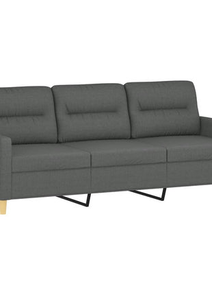 vidaXL 3 Piece Sofa Set with Pillows Dark Gray Fabric-2