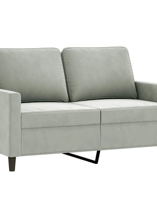 vidaXL 3 Piece Sofa Set with Pillows Light Gray Velvet-2