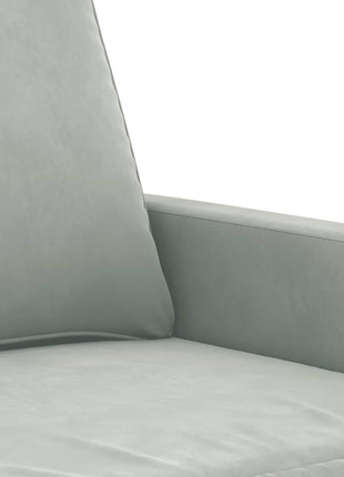 vidaXL 3 Piece Sofa Set with Pillows Light Gray Velvet-4