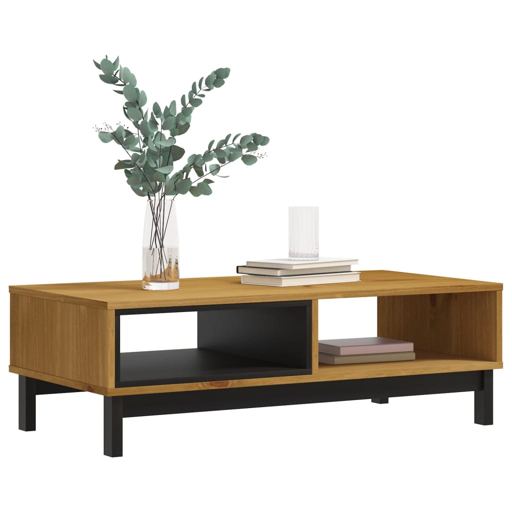 Coffee Table FLAM – 39" Rustic Natural Living Room Table - 357822