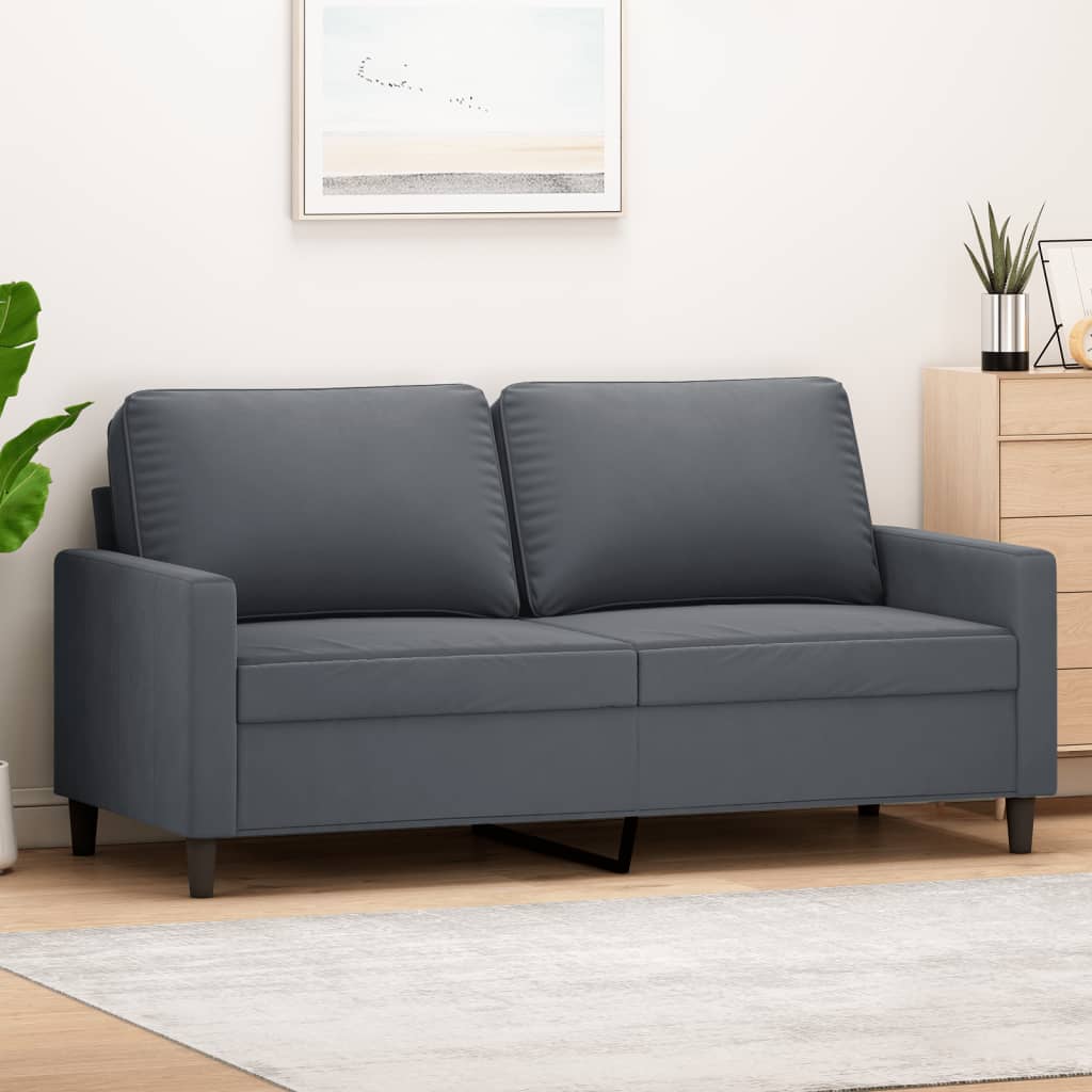 vidaXL Sofa Chair Upholstered Accent Armchair Sofa Comfort Light Gray Velvet-20