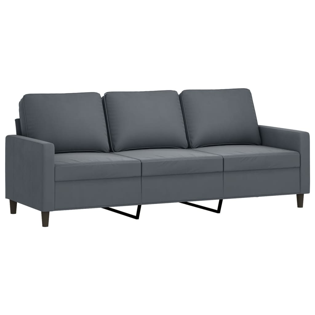 vidaXL Sofa Chair Upholstered Accent Armchair Sofa Comfort Light Gray Velvet-1
