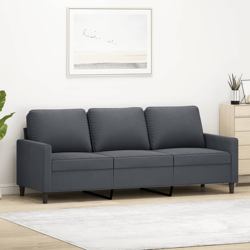 vidaXL Sofa Chair Upholstered Accent Armchair Sofa Comfort Light Gray Velvet-5