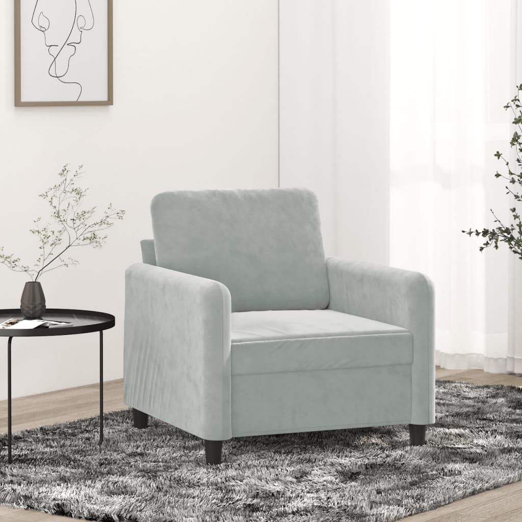 vidaXL Sofa Chair Upholstered Single Sofa Armchair for Living Room Velvet-10