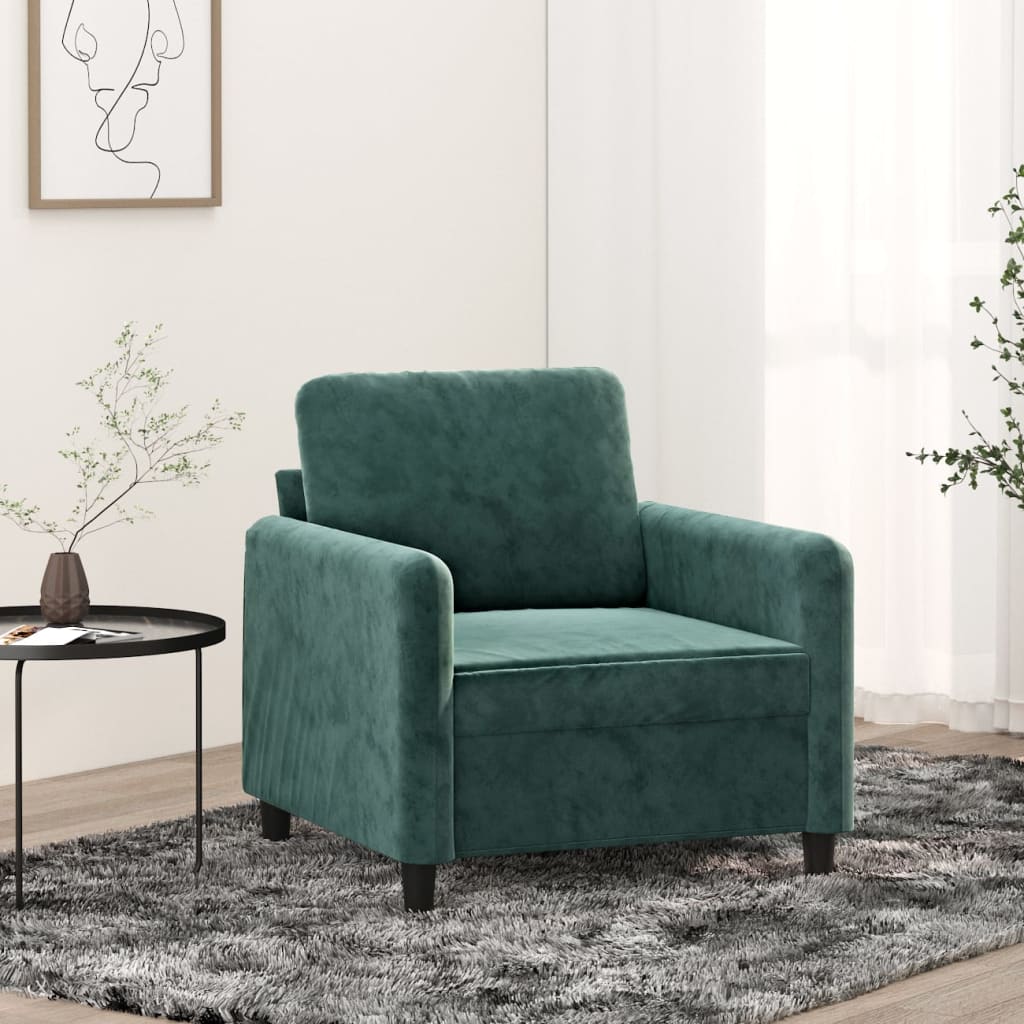 vidaXL Sofa Chair Upholstered Single Sofa Armchair for Living Room Velvet-16