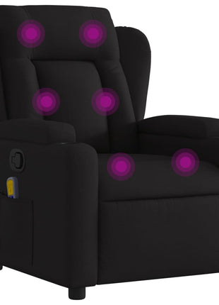 vidaXL Massage Recliner Chair Black Fabric-2