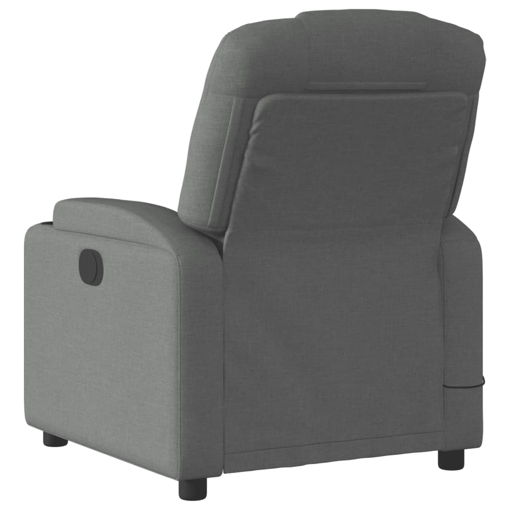 Gray recliner chair on a white background