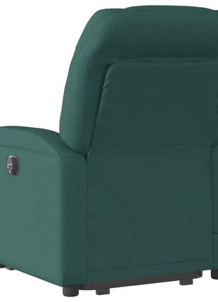 vidaXL Electric Stand up Massage Recliner Chair Dark Green Fabric-2