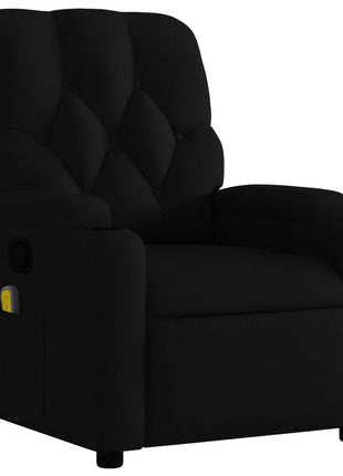 vidaXL Massage Recliner Chair Black Fabric-1