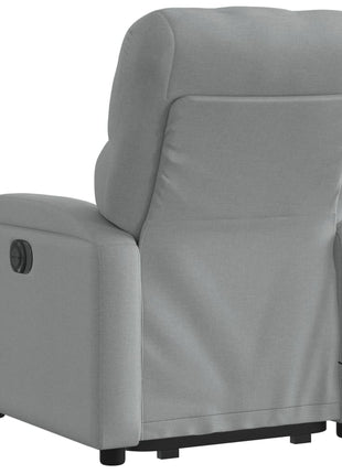vidaXL Electric Stand up Massage Recliner Chair Light Gray Fabric-2