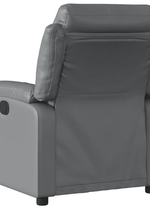 vidaXL Massage Recliner Chair Gray Faux Leather-2