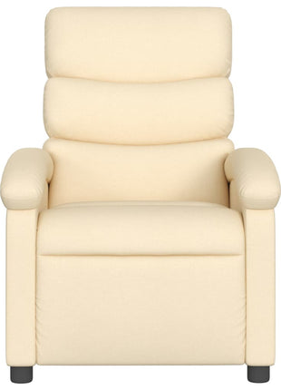 vidaXL Massage Recliner Chair Cream Fabric-2