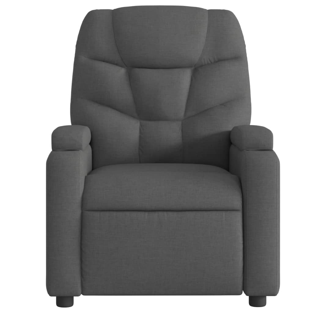 Gray recliner chair on a white background